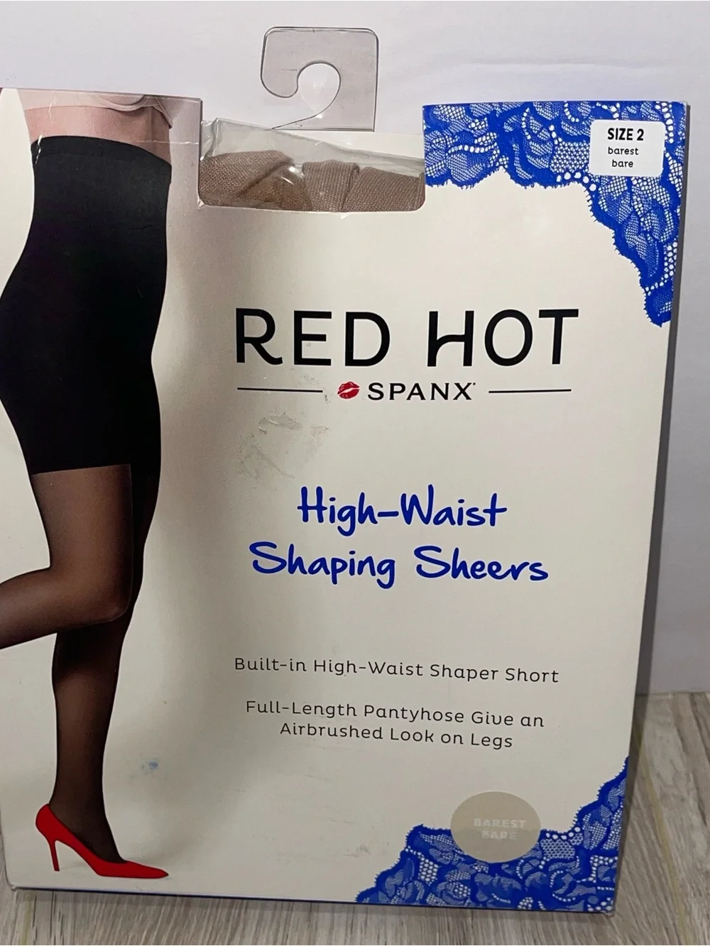 New Red Hot Barest Bate Size 2 Stockings Shaping Tights